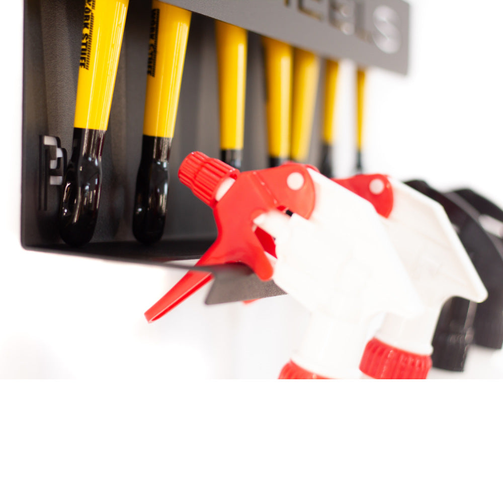 Poka Premium - Wandhalterung für Pinsel & Flaschen - 40cm - Aufschrift WHEELS_4