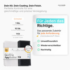 ChemicalWorkz - Coating Applicator Kit - Applicator Block mit Suede Tuch_5