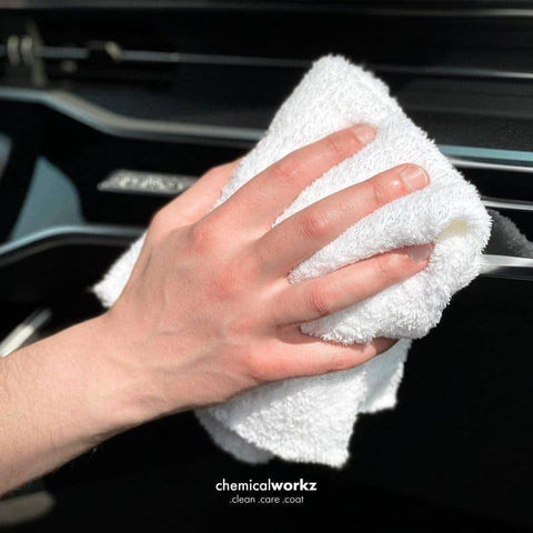 ChemicalWorkz - Edgeless Soft Touch Premium Towel white - Poliertuch weiß 40x40cm 500GSM_7