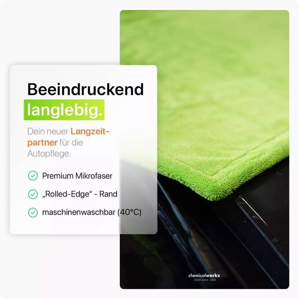 ChemicalWorkz - Green Shark Twisted Towel - Premium Trockentuch 60x40cm 1400GSM_4