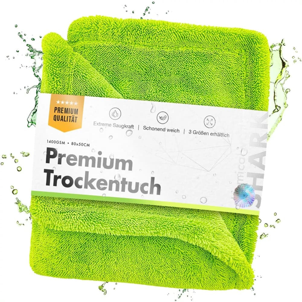 ChemicalWorkz - Green Shark Twisted Towel - Premium Trockentuch 80x50cm 1400GSM