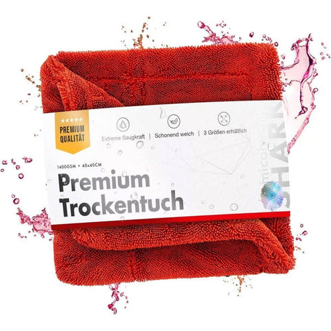 ChemicalWorkz - Red Shark Twisted Towel - Premium Trockentuch 40x40cm 1400GSM