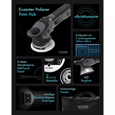 ChemicalWorkz - DA9 Pro - Exzenter Poliermaschine 9mm Hub_2