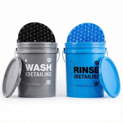 K2 - Detailing Bucket Komplet-Set - 2x Eimer mit Deckel & Schmutzfallen